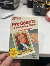 Vintage Trend Enterprises Presidents of the United States Jumbo Flash Cards 1992