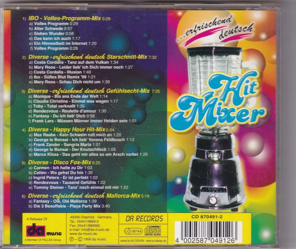 -2285- Hit Mixer - Erfrischend deutsch -CD - vg++ - Bild 2 von 2