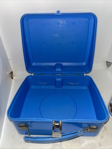Aladdin Vintage 1985 Care Bears Blue Plastic Lunch Box & Thermos - Picture 7 of 7