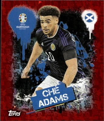 figurina UEFA Euro 2024 Germany parallele red Topps # SCO 3 CHE ADAMS