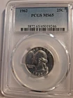 1962  Washington Quarter. Graded  MS65  by PCGS.
