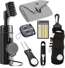 7Pcs Golf Accessories Kit, Include Golf Club Cleaner Towel Ball Bag Divot Tool S