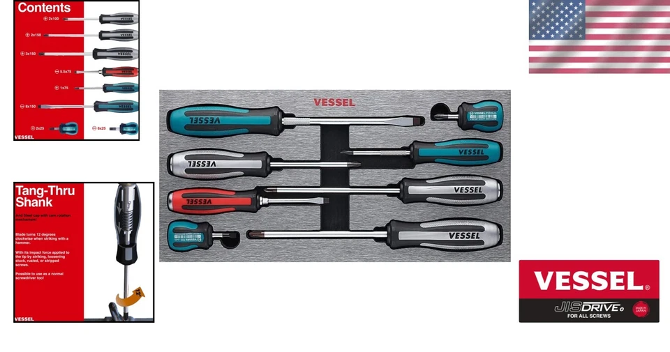 Japanese Phillips Tip Screwdriver Set - 8PC MEGADORA - Image 2 of 4