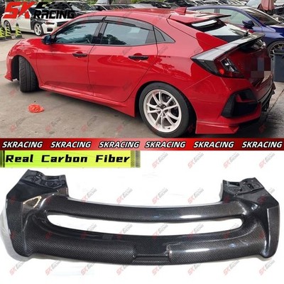 For 2017-21 Honda Civic Type-R FK8 Carbon Fiber/Unpainted Rear Roof Spoiler Wing
