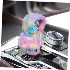Universal Plush Hoodie Car Shift Knob Cover, Cozy Gear Shift Cover for Pink