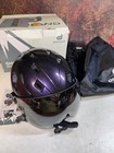 Odoland 2-in-1 Ski Snowboard Helmet W Visor Goggles Metallic Purple Size Small