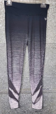 Justice Active Grey Ombre Leggings Mesh Cut Out Girls L 14 - 2018