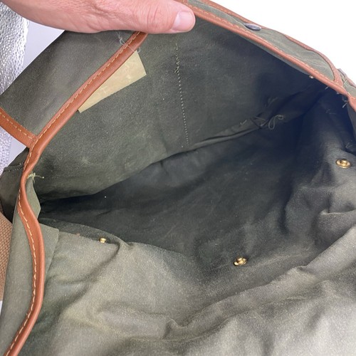 Barbour B700 Thornproof Highland Waxed Cotton Bag w/ Fishing Liner England - Imagen 14 de 21