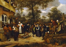 Jan Steen - Village Wedding Giclee Fine Art Print on Canvas Wall Decor 36"