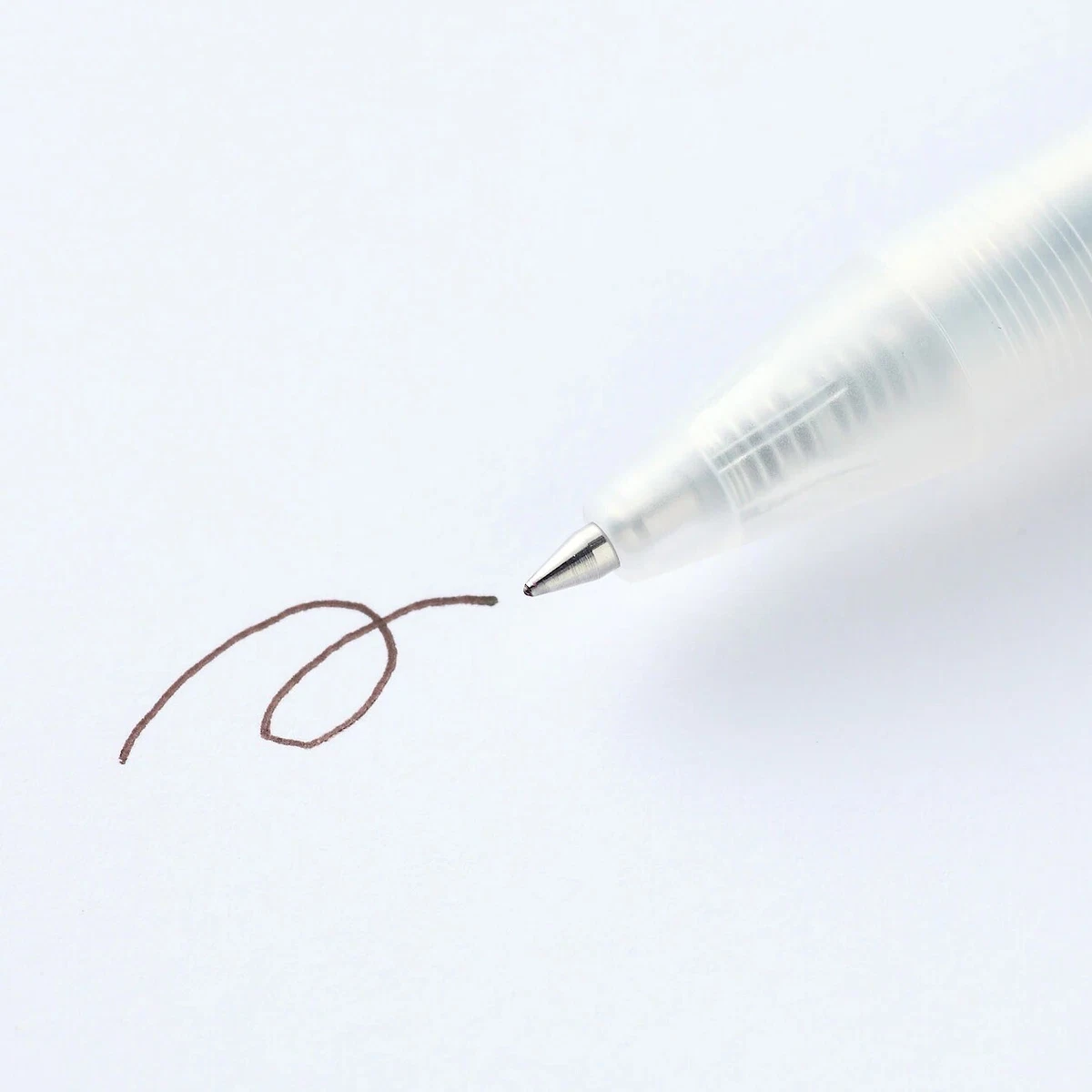 MUJI Gel Ink Ballpoint Pen Smoothly Knock Type Brown Water Based
