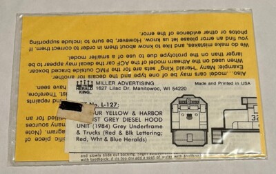 HERALD KING HO DECAL-MoPac/MISSOURI PACIFIC HOOD UNIT (UP COLORS)  #L-127