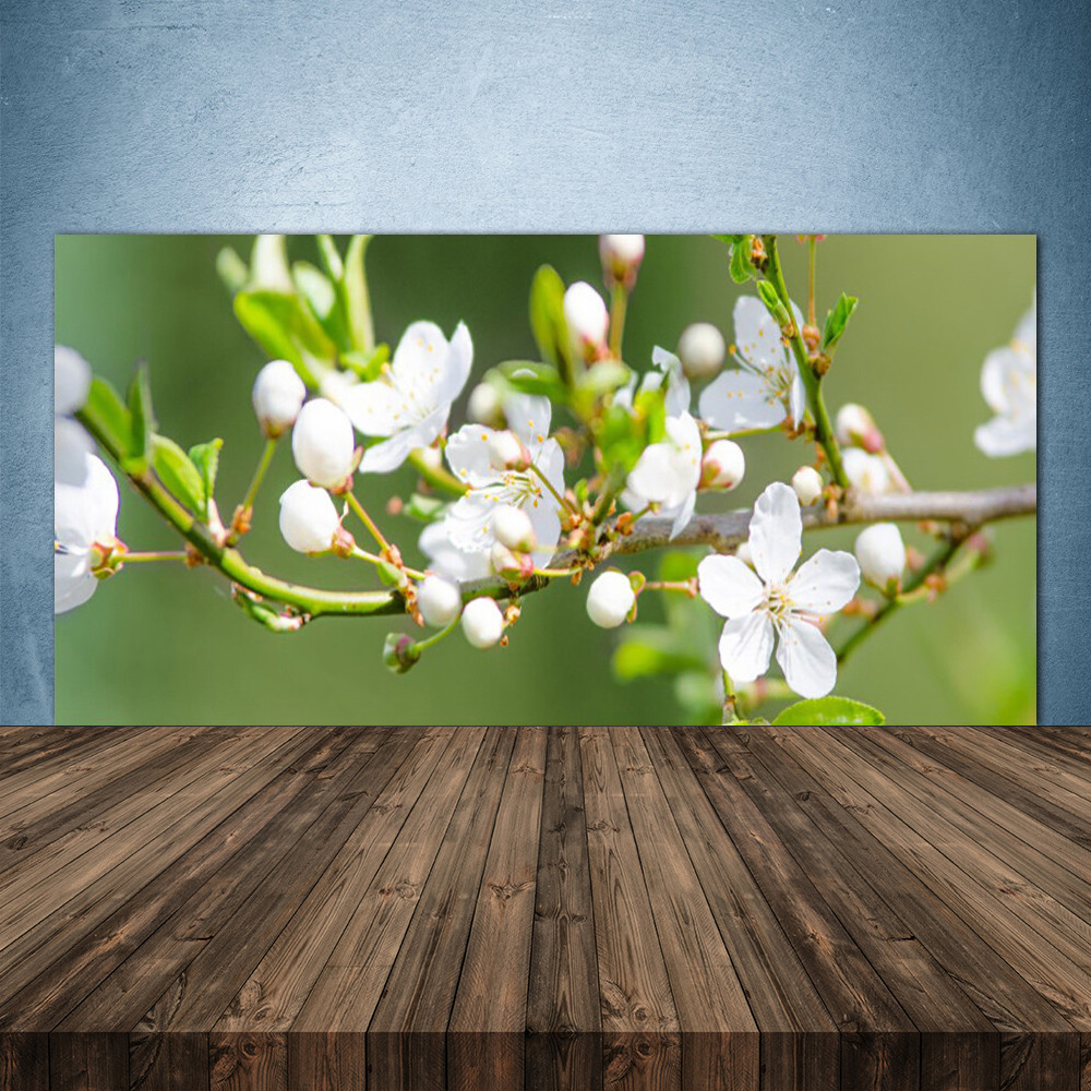 Crédence en verre floral 140x70 pour illuminer votre plan de travail