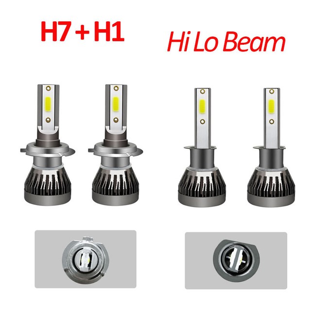 4x Combo H7 H1 Hi Lo Beam LED Car Headlight Light Bulbs fit for Ford