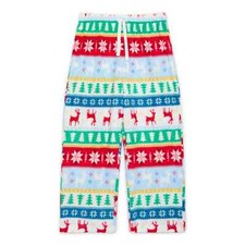 Holiday Time Kids Cozy Sleep Pants Reindeer / Trees - Size Small 6/7 