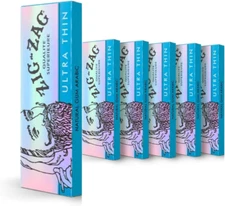 ZIG-ZAG Rolling Papers 1 ¼ Ultra-Thin (6 Booklets) - 32 Sheets Each - Slow Burni