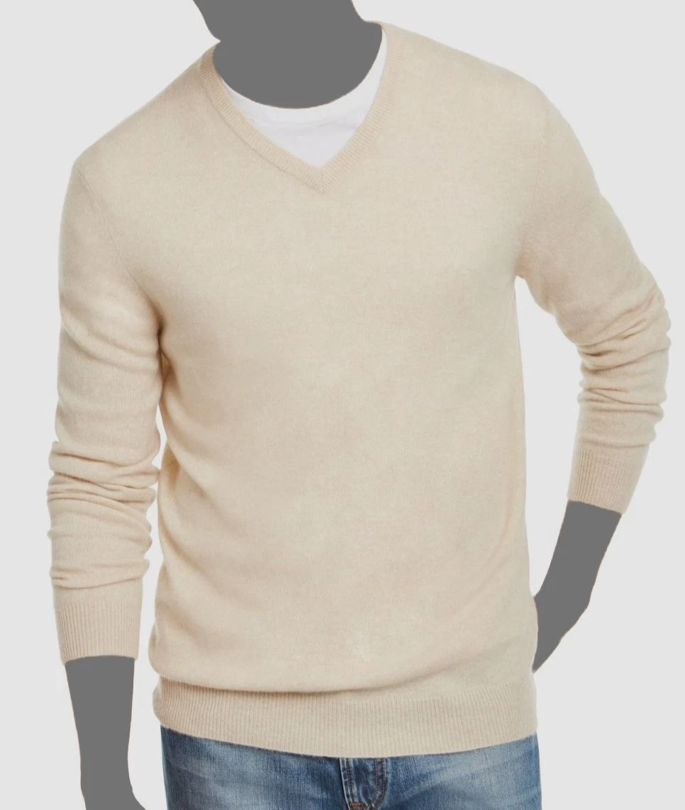 Beige v neck sweater mens sale
