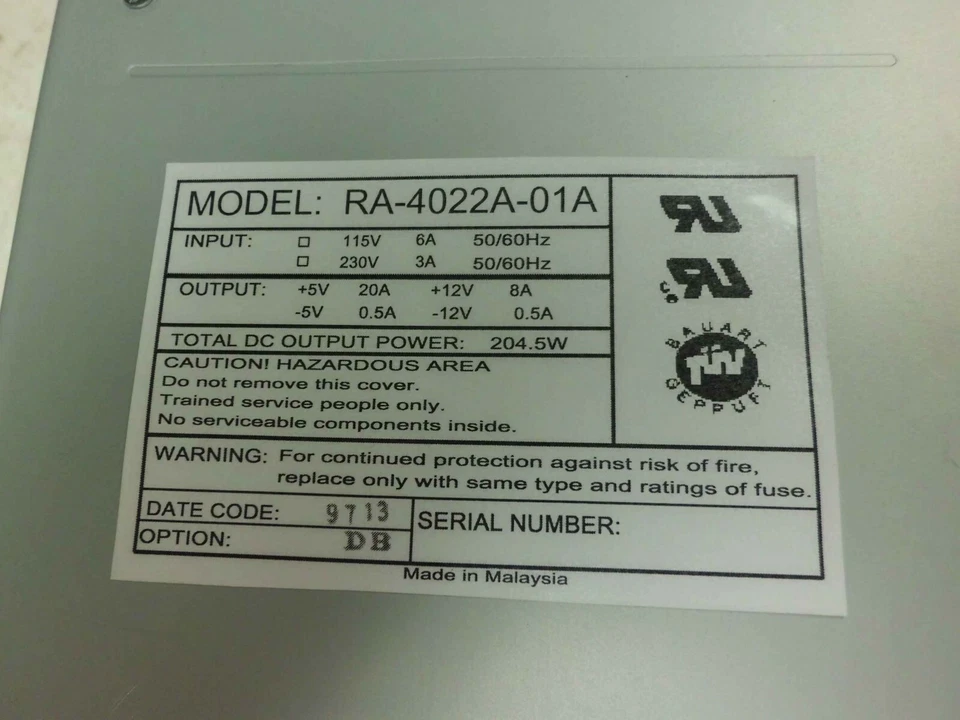 GENERIC RA-4022A-01A Clone Replacement AT Power Supply