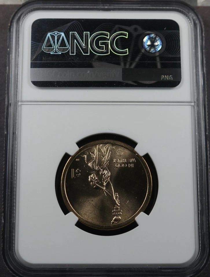 2019-P $1 American Innovation Pennsylvania Polio Vaccine NGC FDOI Brilliant Unc. - Image 2 of 4