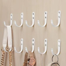 10 Pack Large Wall Hooks for Towel Storage Holds Up To 40 Lbs Bags Coats