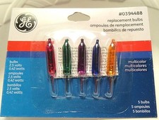 GE 2.5 V Replacement Lights 5 Bulbs,Multi