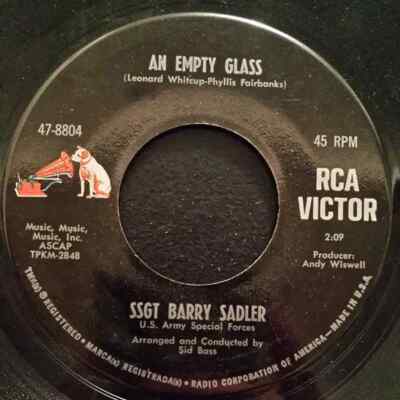 Barry Sadler The A Team / An Empty Glass Vinyl Single 7inch RCA Victor