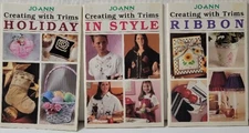 Lot of 3 Creating with Trims Sewing Crafting Instruction Booklets Leisure Arts 