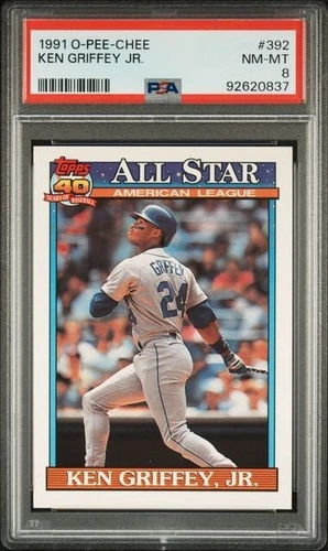 1991 O-Pee-Chee OPC #392 Ken Griffey Jr HOF (2nd Year) PSA 8 NM-MT (FRESH SLAB!)