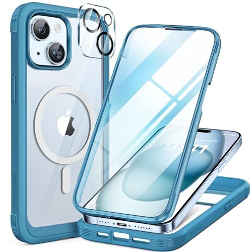Miracase Glass Series for iPhone 15 Case Compatible with MagSafe Full-Body Ma...