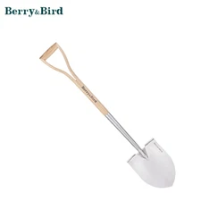 Berry&Bird Round Shovel D-Handle Digging Spade Shovel 43''Gardening Shovel Tools