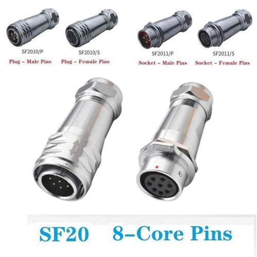SF20 SF10/P-SF11 2Pin-15Pin waterproof cable plug In-line cable connector socket - Picture 20 of 23