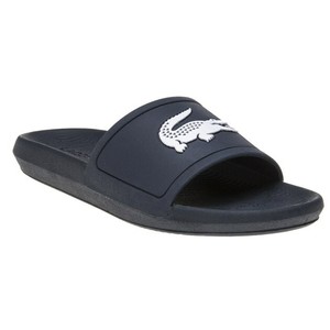 lacoste slides navy blue
