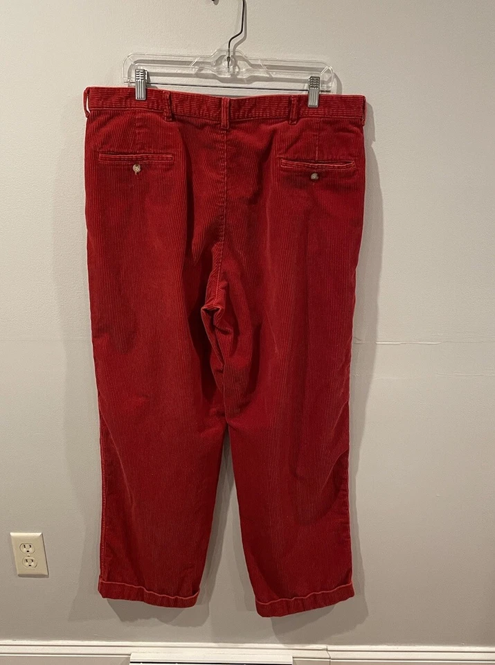 Vintage Polo Country Ralph Lauren Corduroy Pants USA Made Red Men’s Size 38x36 - Image 3 of 4