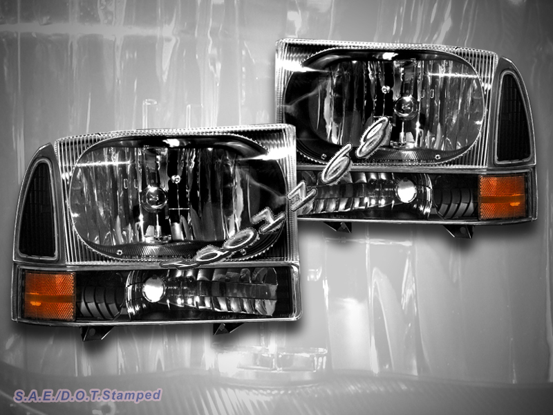 EAGLE EYES Smoke Headlights + Corners + Black Tail Lights For Ford Excursion 00-04