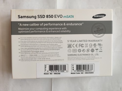 Samsung V-Nand SSD 850 EVO mSATA 250GB - Afbeelding 2 van 2