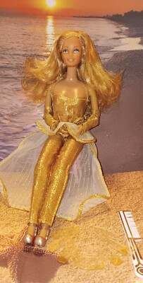 Rare 80 Golden Dream Barbie #1874 W/ Orig Hair Style Mold Comb