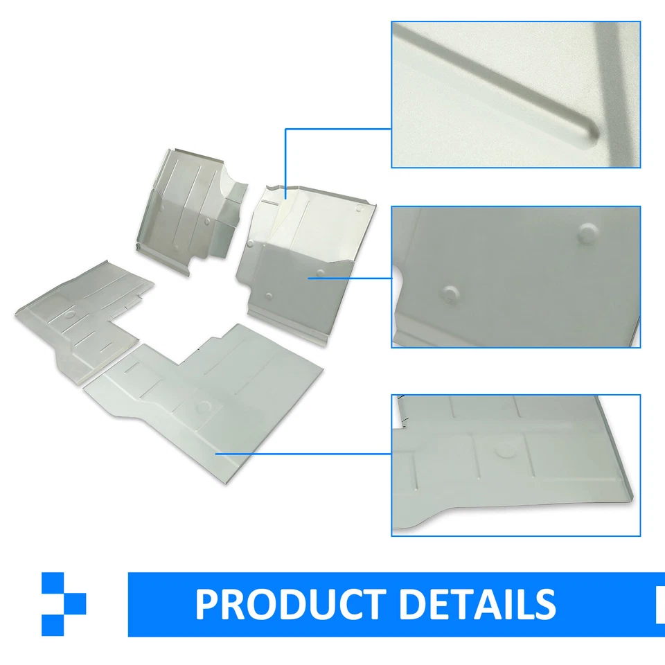 For Jeep CJ7 CJ8 Scrambler & YJ Wrangler 1976-1996 Front & Rear Floor Pan Kit - Image 2 of 4