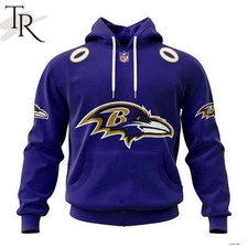 Baltimore Ravens 2024 Personalized Name And Number Hoodie Fan Made S5XL Unisex