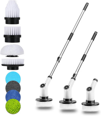Cordless Electric Spin Scrubber, Electric Grout Cleaner with 2 Speeds, Adjustabl
