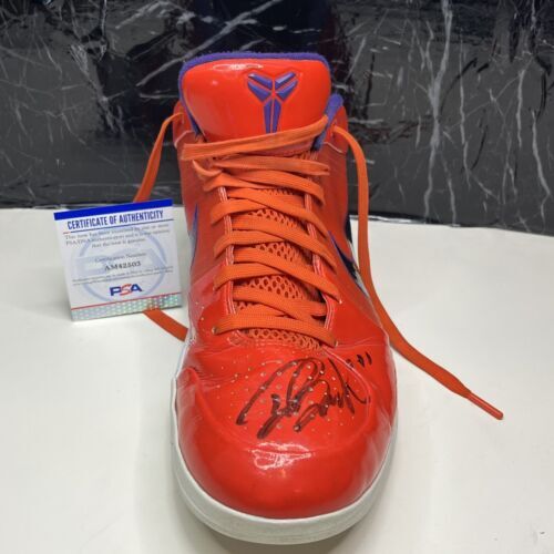 DEVIN BOOKER GAME USED SIGNED KOBE 4s UNDEFEATED PHX SUNS PSA/DNA AUTHENTIC 