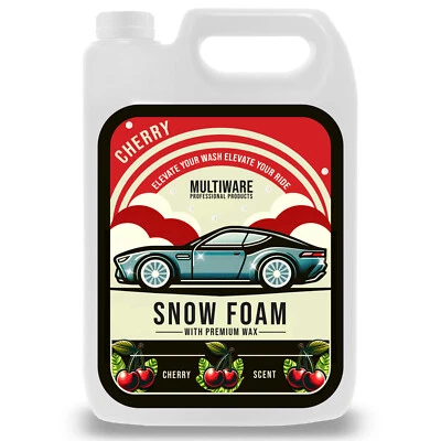 CHERRY BLAST SNOW FOAM ULTRA THICK FOAM CAR SHAMPOO VEHICLE CLEANER 5L SUPER WAX - Image 1 of 4