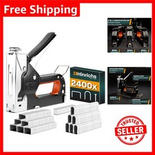 Heavy Duty 3-in-1 Stapler for Wood, Fabric & Leather - 1600 Staples, 800 Nails