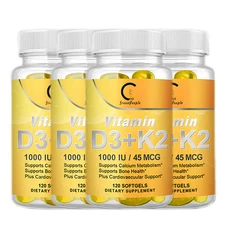 Vitamin D3 1000 iu K2 (MK-7) Supports Calcium Absorption, Bone, Immune Health