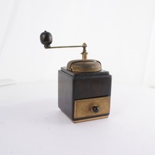 Alte Kaffeemühle Antik Holz Vintage mit Handkurbel