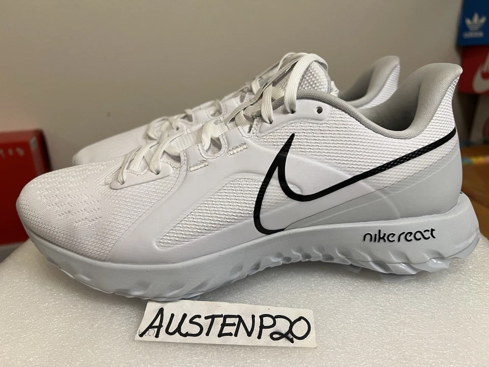 NEW Nike React Infinity Pro Golf Shoes Men's Size 10.5 White GREY BLK CT6620 105 - Image 2 of 4