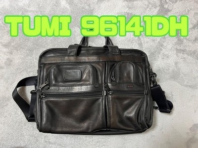 TUMI Briefcase 96141DH Leather Black Business Bag Rare Color