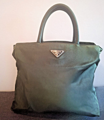 PRADA Nylon Tessuto Tote Bag  in Green