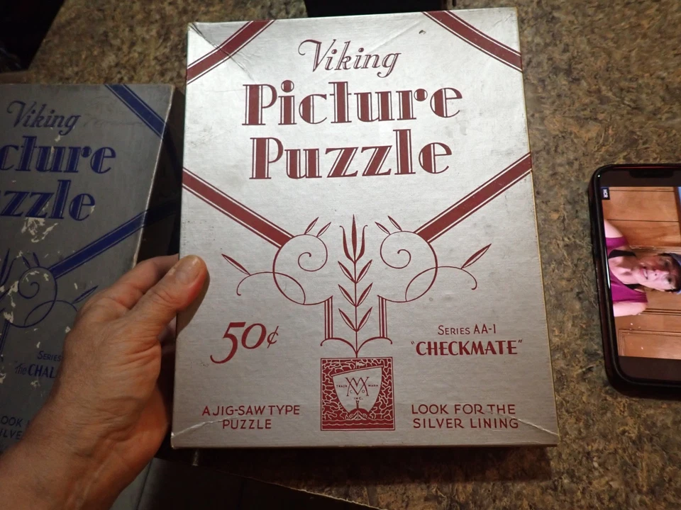 Lot of 2 Vintage Viking Picture Puzzle Series AA-1 & AA-2 Look for Silver Lining - Image 4 of 4