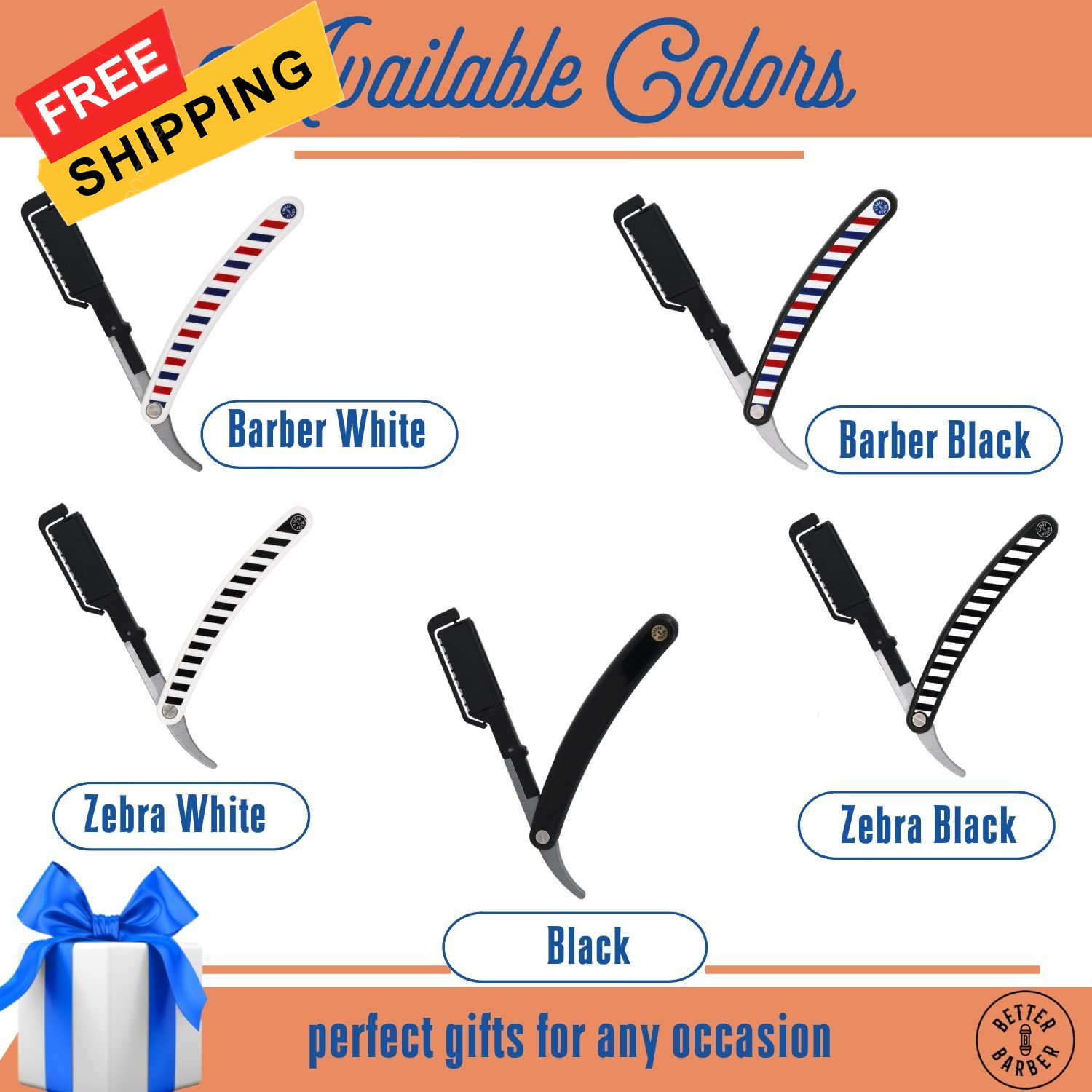 10 Better Barber Homie Edition Razor Blades - Men's Safety for... 