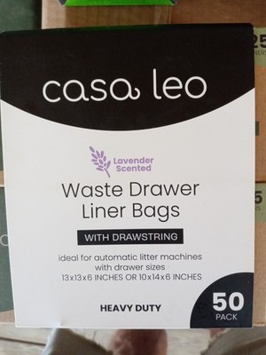 Casa Leo Waste Drawer Liner Bags Lavender Scent 50 Pack