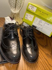 Ted Baker London Wingtip Dark Grey ?Ttanum High Shine? ExtremelyRare C Pictures!